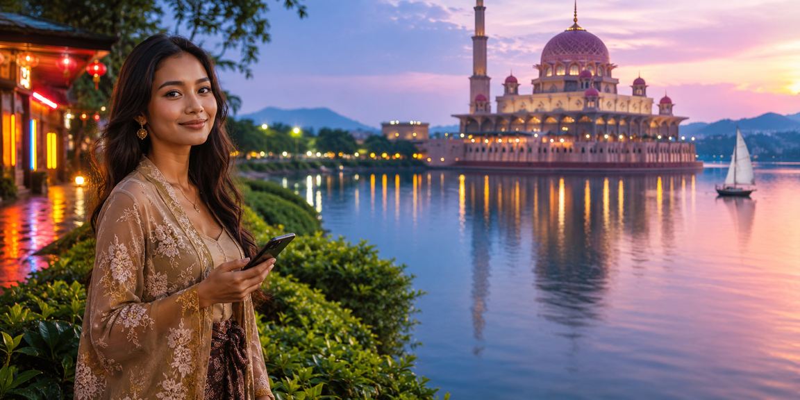 Pengguna mengakses apl kasino bergaya Melayu di Putrajaya